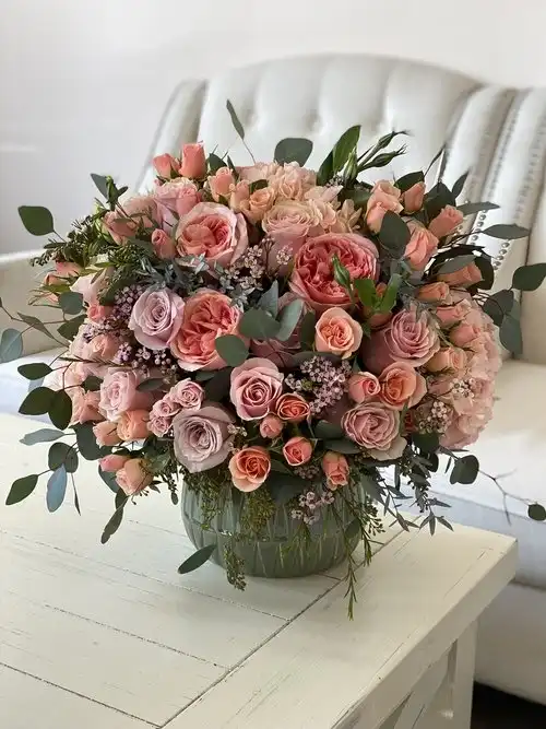 21 adet beyaz gül buketi