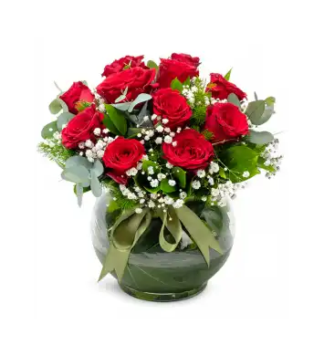 Akvaryum Fanusta Kırmızı Güller