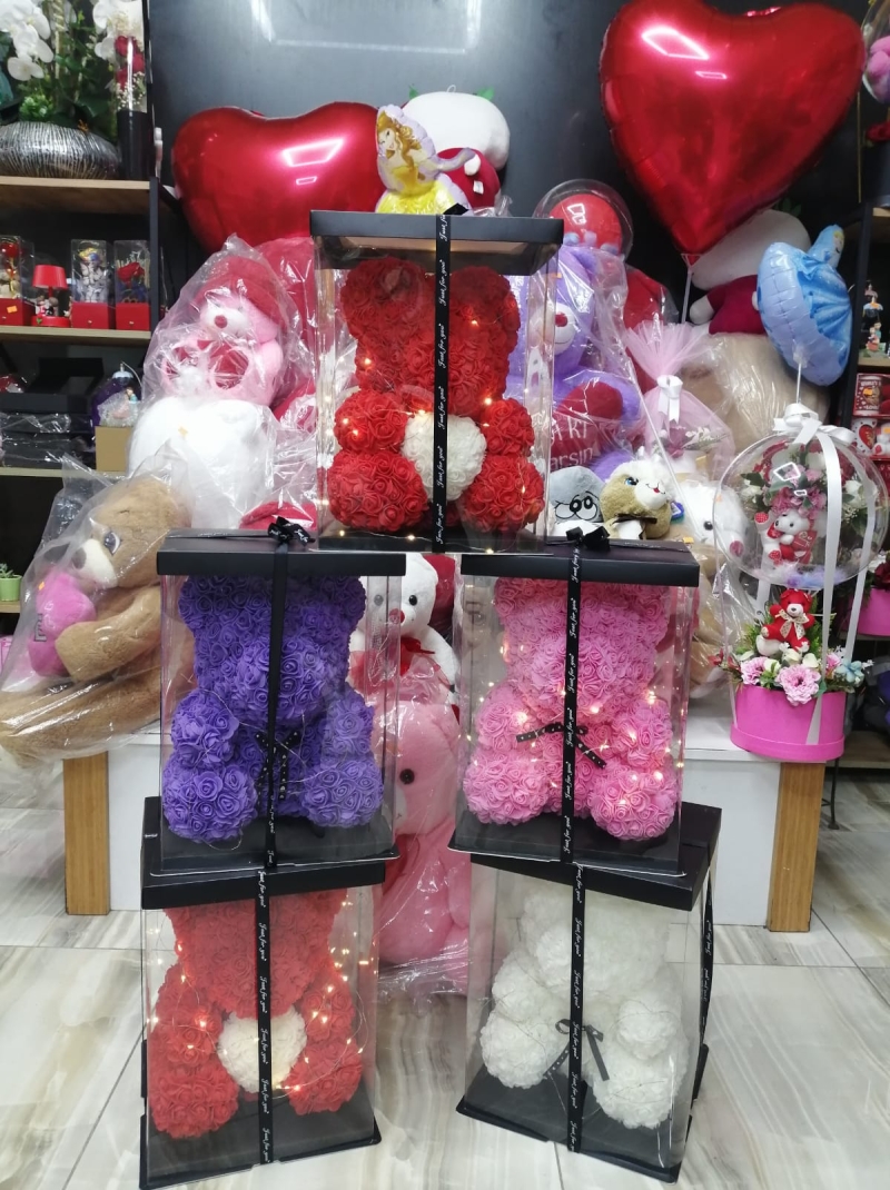 Özel tasarım Işıklı köpük gül ayıcık 