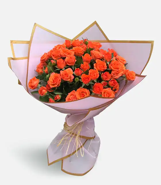 Turuncu Çardak Gül Buketi