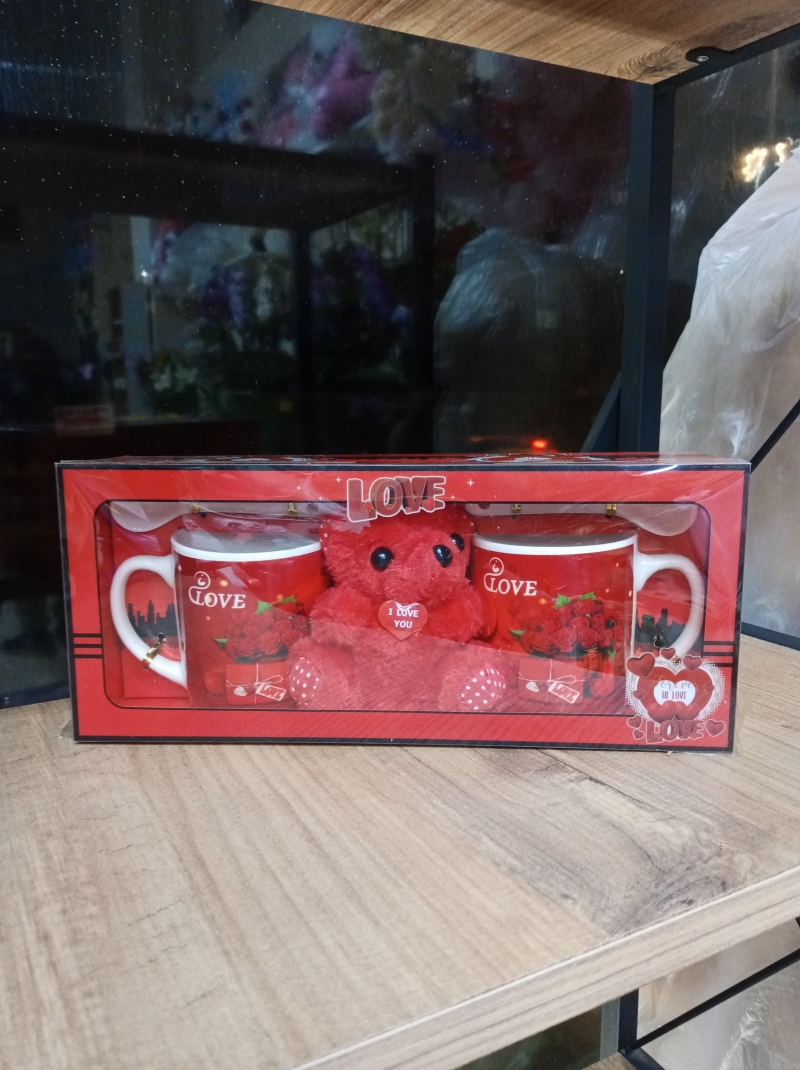 Aşk/sevgili/eş ayıcıklı fincan takımı 