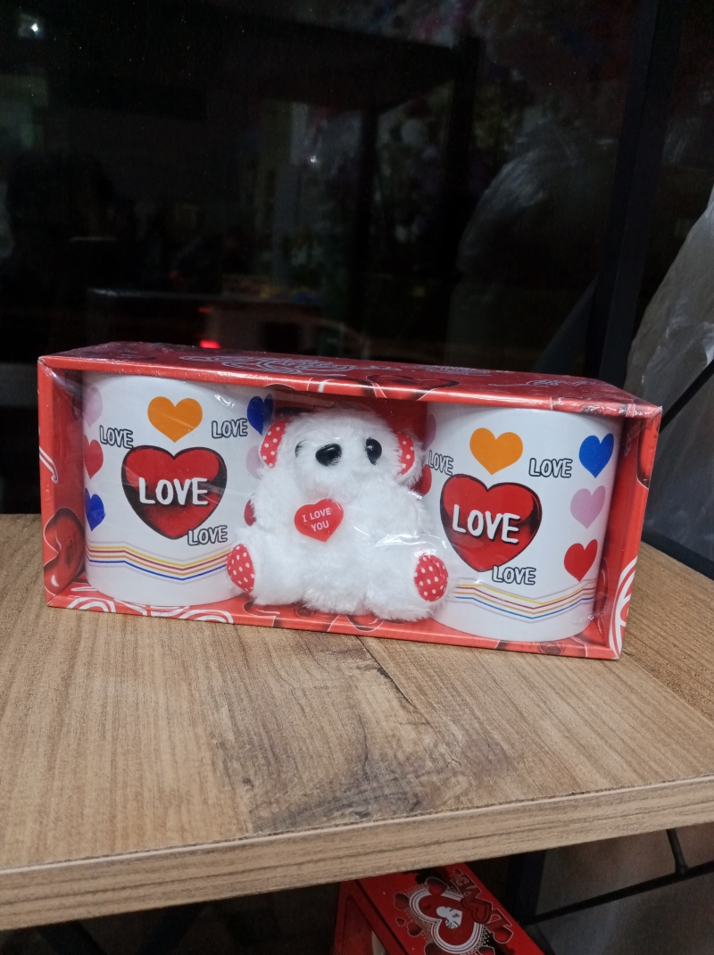 Aşk/sevgili/eş ayıcıklı fincan takımı 